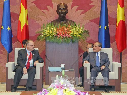 Chủ tịch Quốc hội Nguyễn Sinh Hùng tiếp Phó Chủ tịch EP